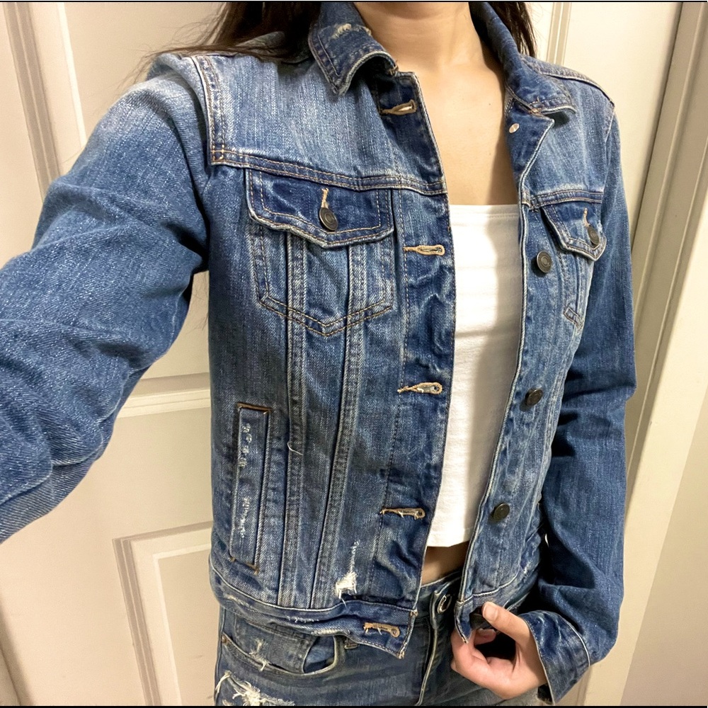 Abercrombie & Fitch denim jacket medium wash XS